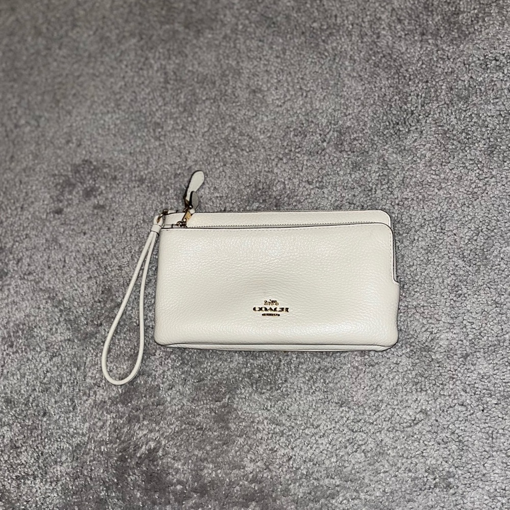 COACH 2 double zip wristlet